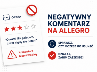 jak usunąć negatywny komentarz na Allegro