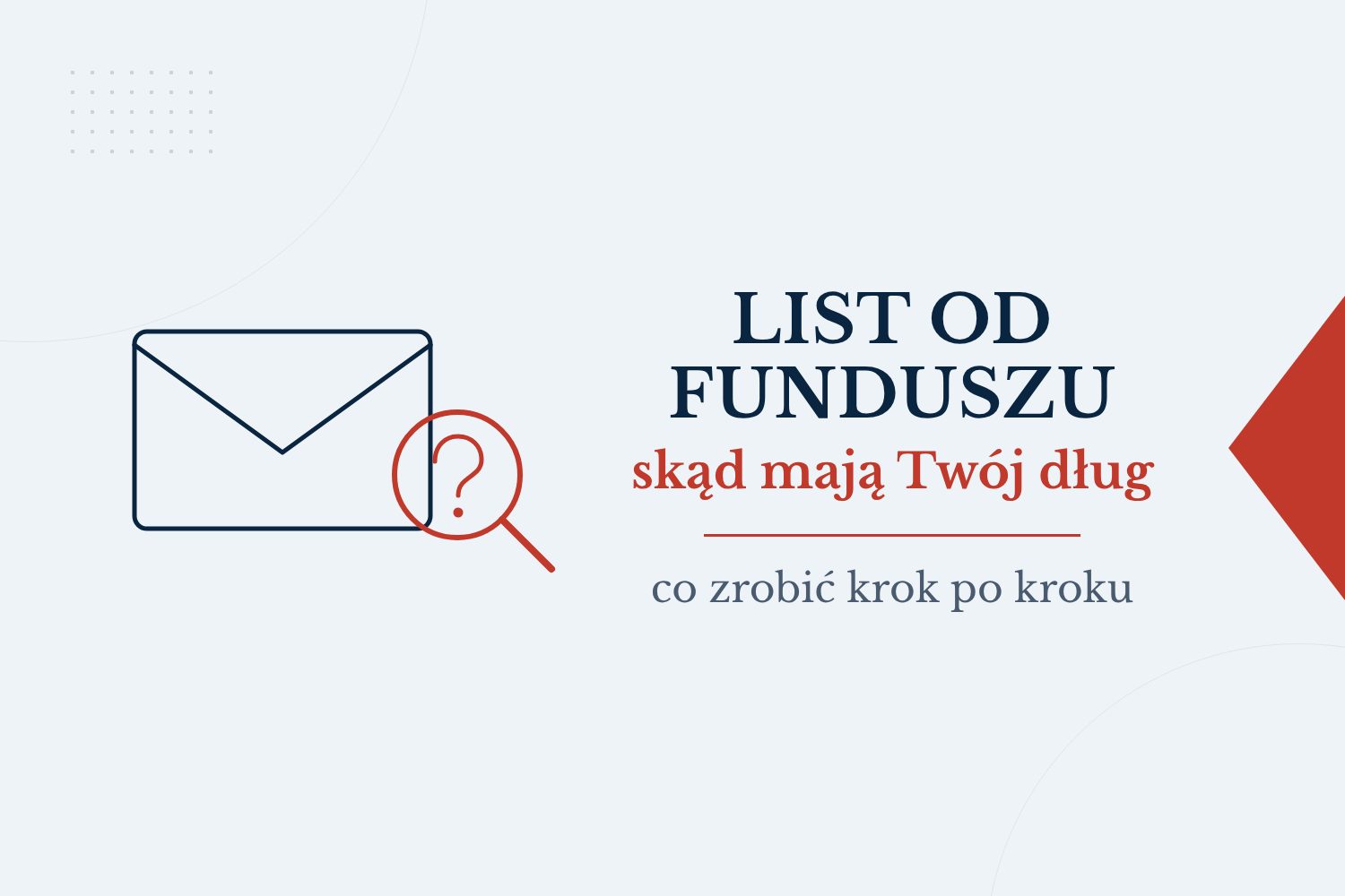 List od funduszu sekurytyzacyjnego: skąd mają Twój dług i co zrobić?