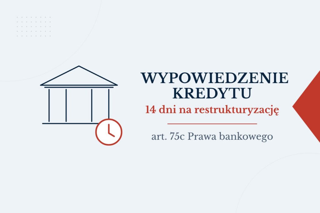 Bank wypowiada kredyt – 14 dni na wniosek o restrukturyzację